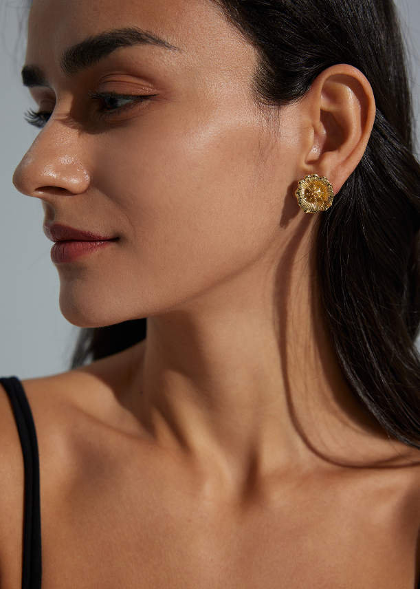 "Whispers of Spring Buds"Flower earrings, exquisite ear ornaments.