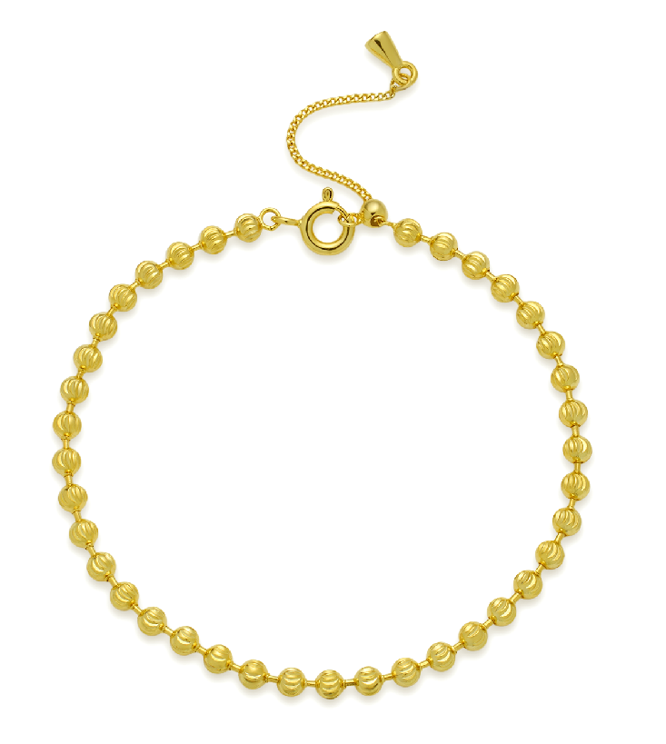 "Endless Renewal"Gold bead simple chain, minimalist and versatile age-reducing bracelet.