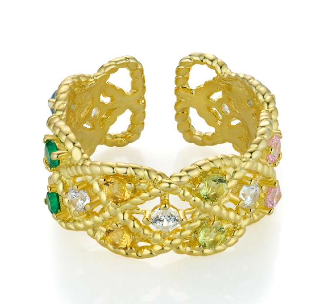 "Interwoven Song"Roman ring. Light luxury, romantic and niche design ring.